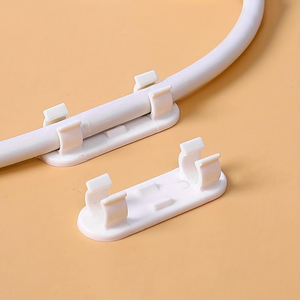 10Pcs White Adjustable Cable Clip, Adhesive Installation Without Drilling, Non-marking Disassembly, Can Organize TV/computer/network Cable