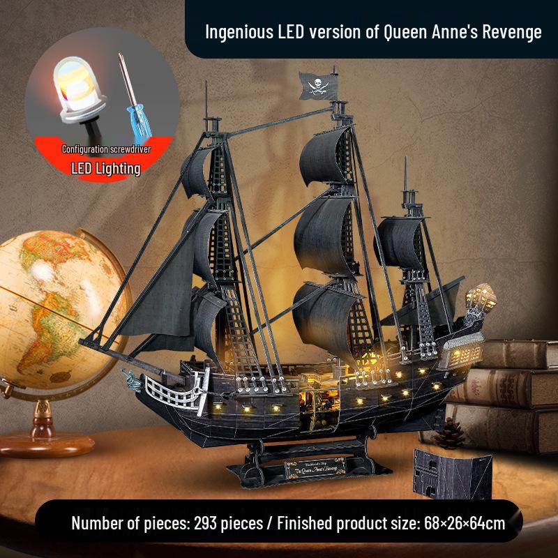 LoCube Royal Dragon 3D Puzzle: High-Difficulty Dragon Boat Model for Adults