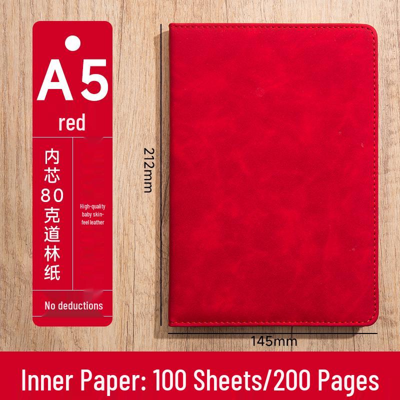 Personalized A5 Soft Leather Notebooks with Logo Printing: Custom Covers & Pages for Office Use