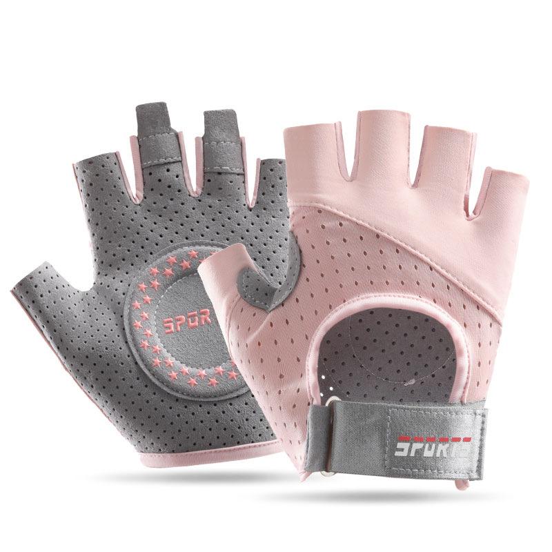 Sports cycling gloves women's half finger non-slip wear-resistant yoga outdoor running breathable fitness gloves