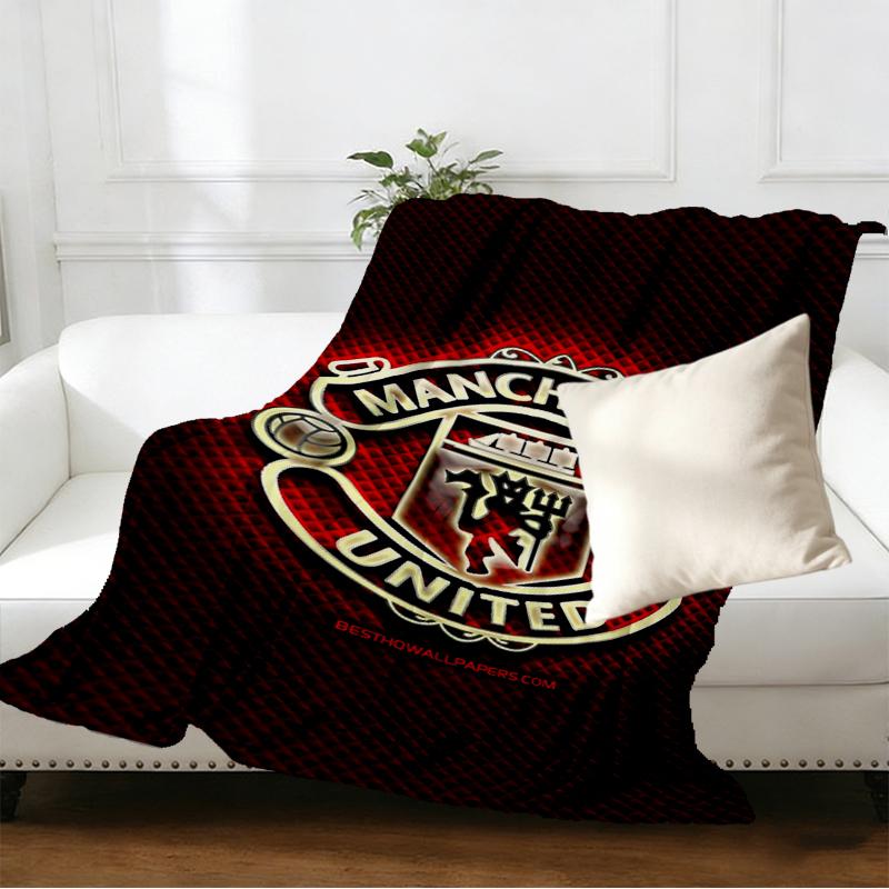 Manchester United F.C Print Blanket - Soft & Comfortable, for Bedroom, Travel, Sofa, Home Decoration - Birthday Christmas Gift for Friend