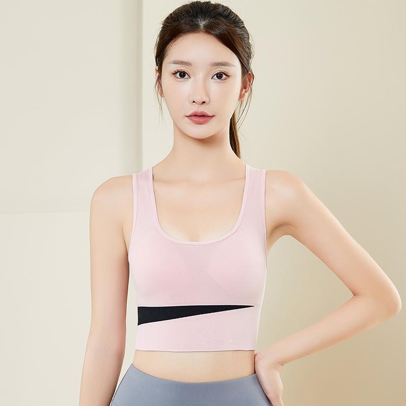 Kadın spor sutyeni darbeye dayanıklı kadın sportif artı boyutu koşu sutyeni spor Intimates yelek giyim için Yoga iç çamaşırı toplayın