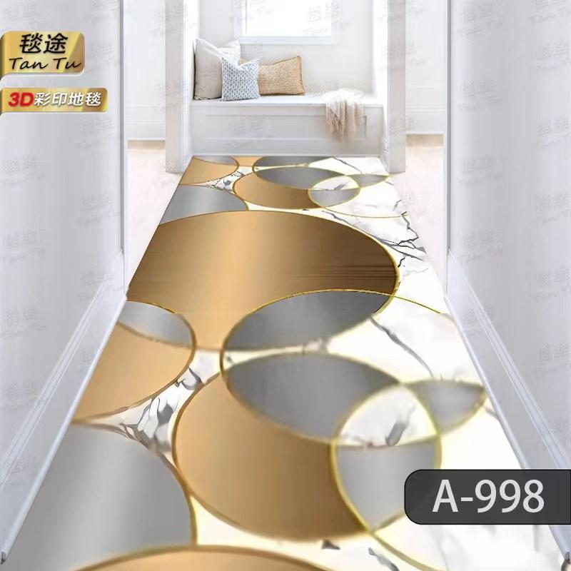 European Luxury Hall Corridor Carpet Non-slip Washable Runner Stairway Rug Outdoors Aisle The Long Corridor Mat Customizable