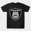 Herren Schwarzes Print-T-Shirt Raiders No-Cut Transferpapier Print Baumwoll-T-Shirt