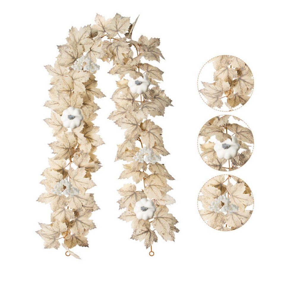 Artificial Flowers Artificial Maple Leaf Vine Garland Hanging Plants Thanksgiving Decorations