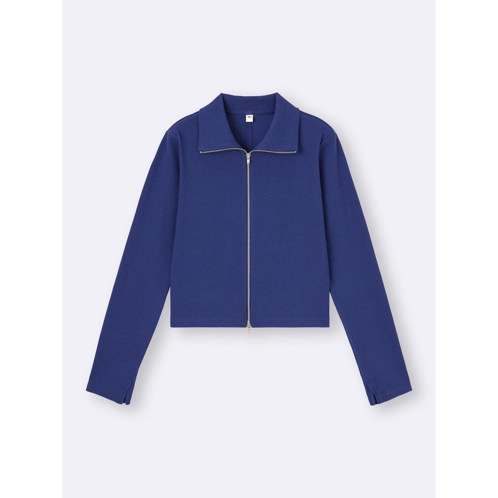 Gu By Uniqlo Rib Double Zip Cardigan