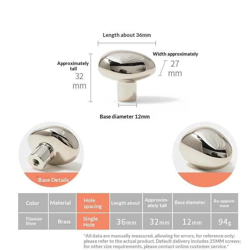 Kitchen Cupboard Handle Middle Ancient Pebble Style Creative Brass Cabinet Pull for Wardrobe Drawer Home Furniture Upgrade