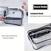 Clear Zipper Tote Bag - Multipurpose Transparent Carry Case for Toiletries, Makeup, Electronics. Ideal for Travel, Gym, Airport.
