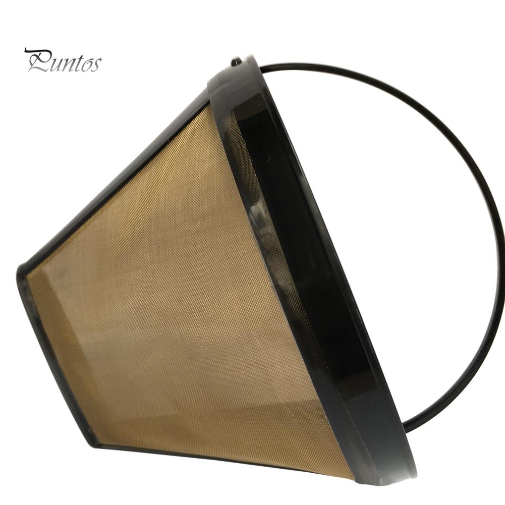 Puntos Paslanmaz Çelik Kahve Makinesi Filtresi Yeniden Kullanılabilir Damlatıcı Üzerine Dökün Kaymaz Süzgeç
