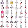 New 925 Silver Charm Fit Original Bracelet Accessories Women Jewelry Perfume Lipstick Bikini Sunglasses
