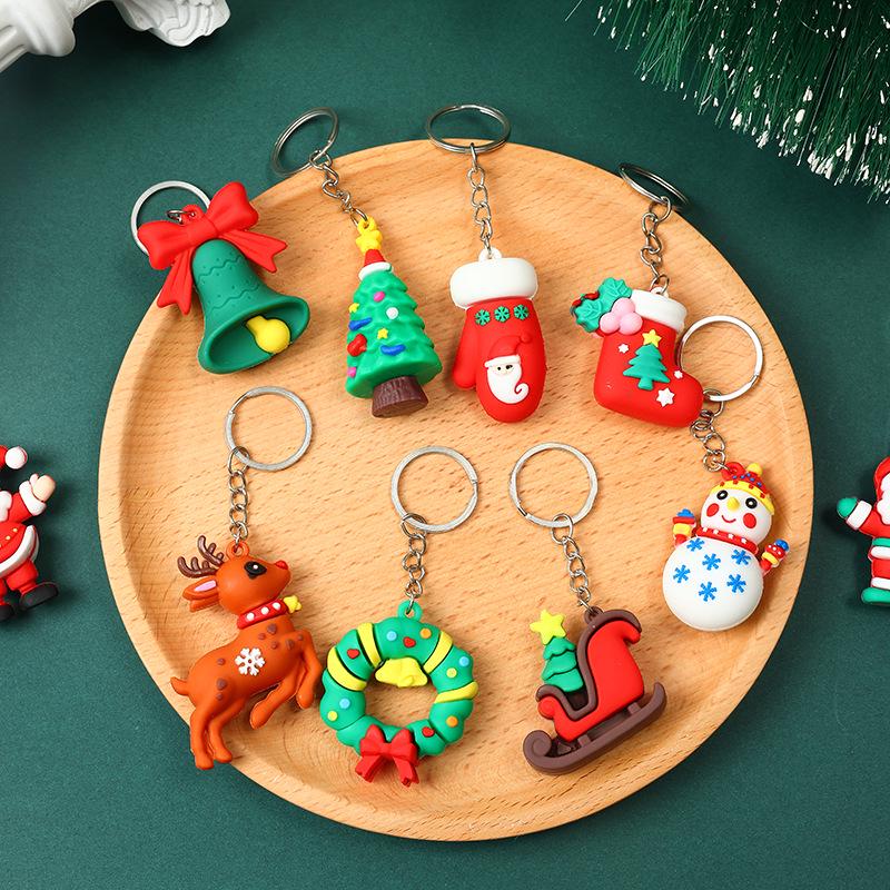 Vánoční kreslené sněhuláky Klíčenky - Roztomilé dětské doplňky na tašku & Kreativní sváteční dekorace