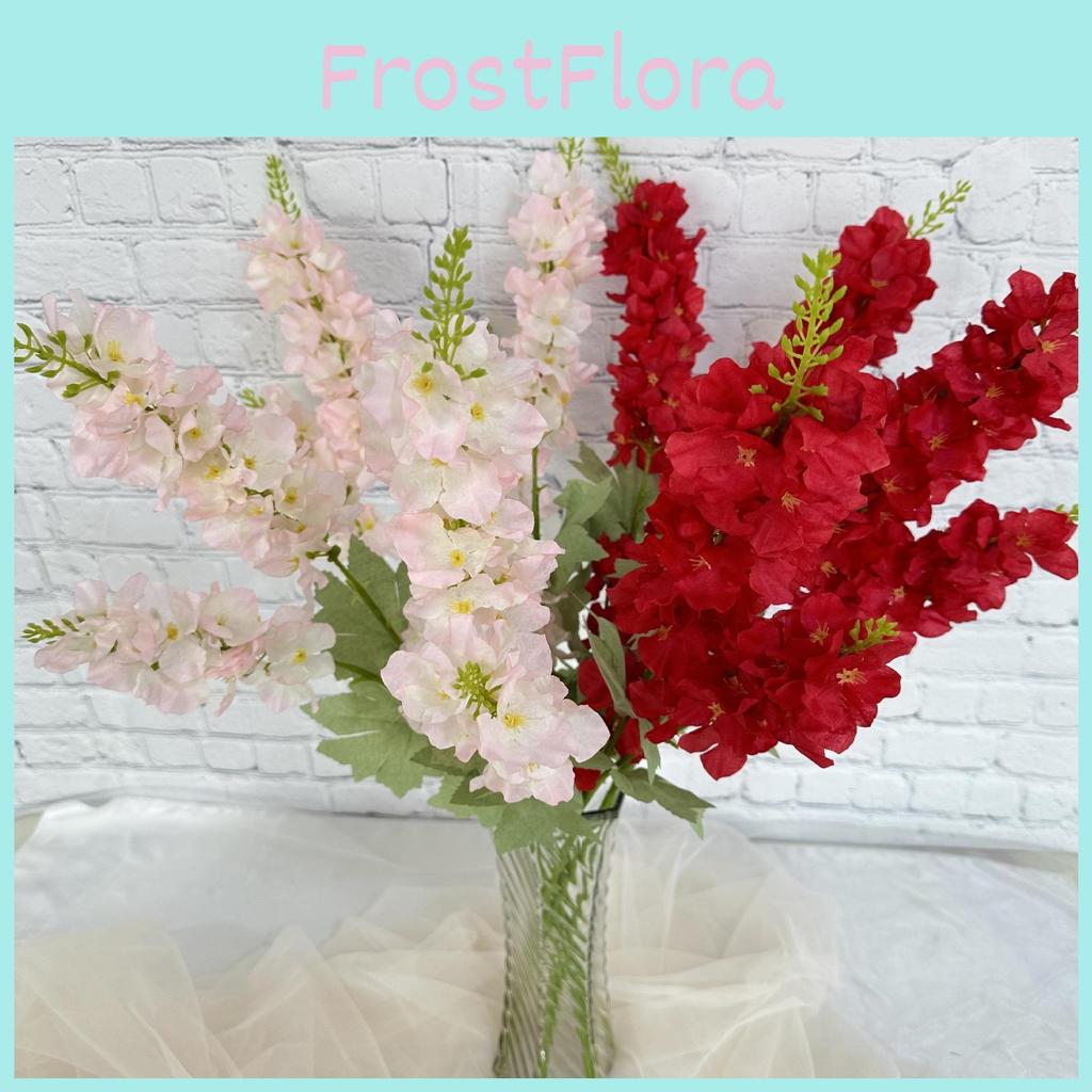 Simulated Consolida Ajacis Fake Flowers For Home And Wedding Green Decor Plant