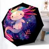 1pc Cute Axolotl Fully Automatic Folding Portable Fashion Umbrella, 8 Iron Frames, Three-Fold Design, Suitable for All Seasons, Suitable for Outdoor U