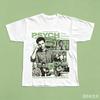 Front Print Retro Detective Comedy Show Multi Character Collage Light Green Bold Text Vintage Grunge Loose Oversized Street Tops
