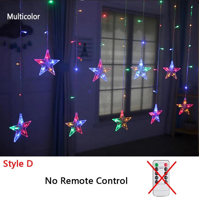 Christmas Decor String Garland Curtain Light LED for Wedding Home Christmas Tree Ornament 2024 Navidad Xmas Gift 2025 New Year