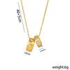Double Ring Diamond Titanium Steel Necklace - Trendy, Versatile & Cute Women's Clavicle Chain