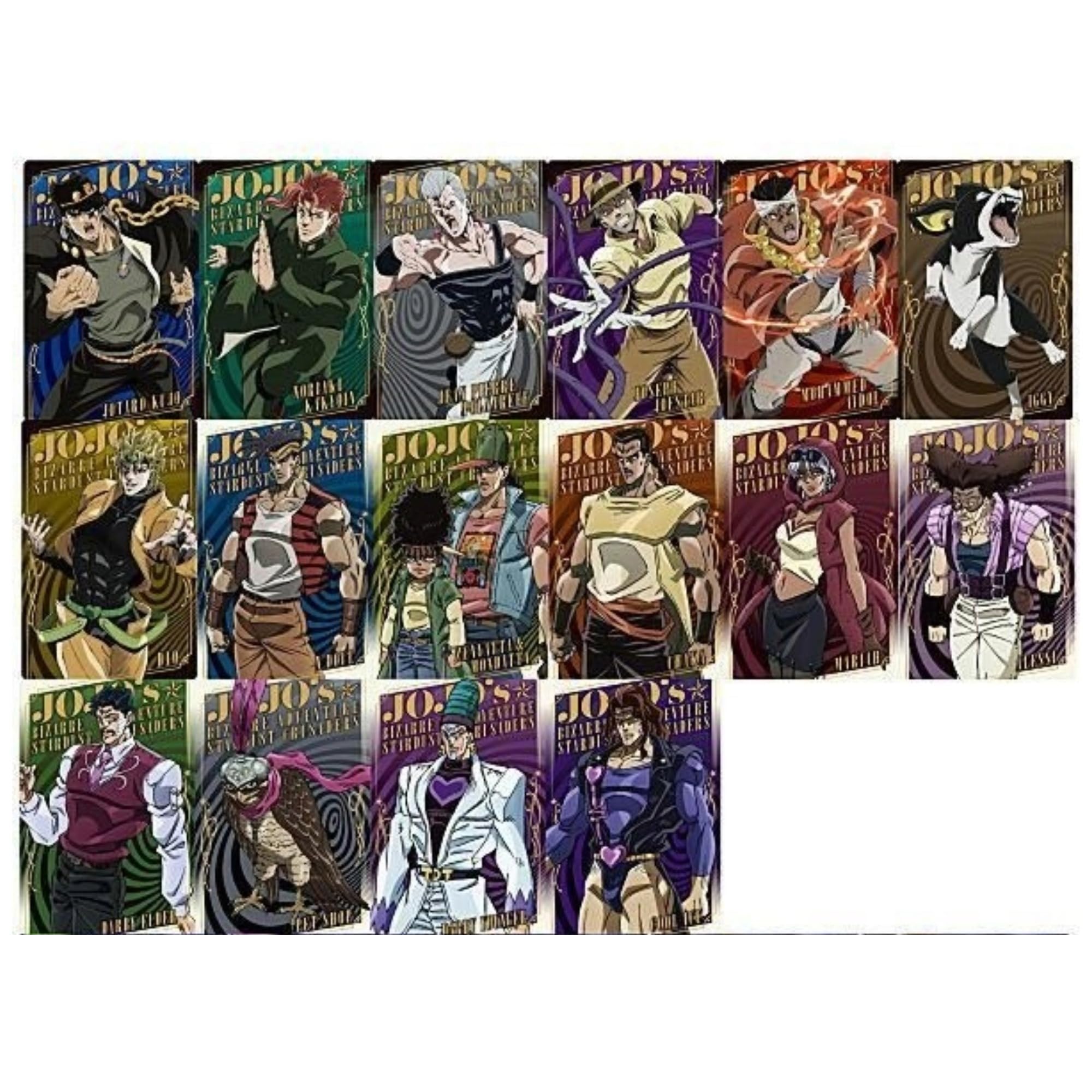 

Bizarre Adventure Stardust Crusaders character card set no JoJo s 16-piece (cards only, wafers)