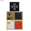 European Malta Laser-Cut Reflective IR National Flag Military Velcro Patches