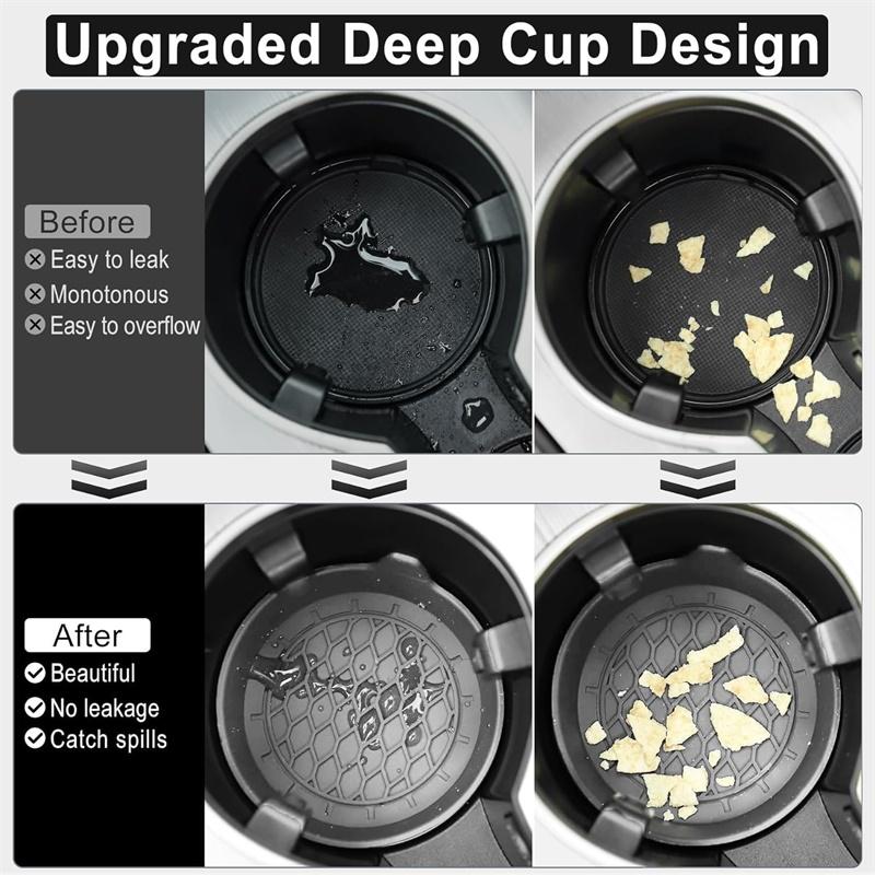 8cm Soft Silicone Car Cup Coaster Anti-Slip Cup Holder Waterproof Non-Slip Sift-Proof Spill Saucer Car Interior Accessories