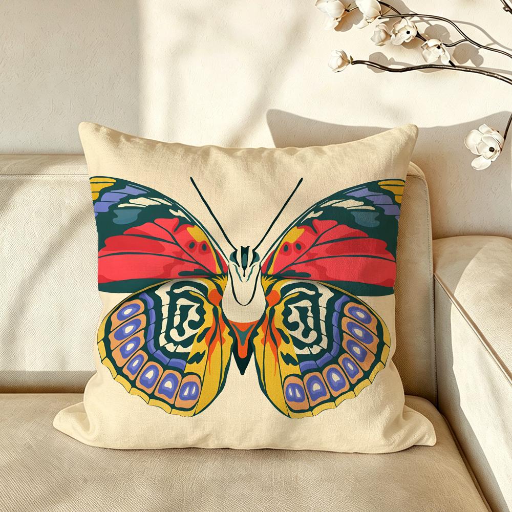 Character PPapillon Cushion Cover Pillow Case Antidustmite Pillowcase Silky Short Plush Sofa Cushion Cover Hot