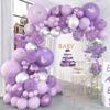 Lila Schmetterling Ballons Girlande Bogen Kit Latex Ballon Geburtstagsfeier Deko Kinder Erwachsene Hochzeit Ballon Babyparty Deko Ballon