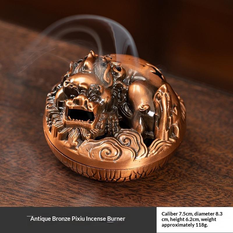 Incense Burner Alloy Hollow Incense Holder Stickless Powder Lasting Fragrance Incense Accessories Home Ornament