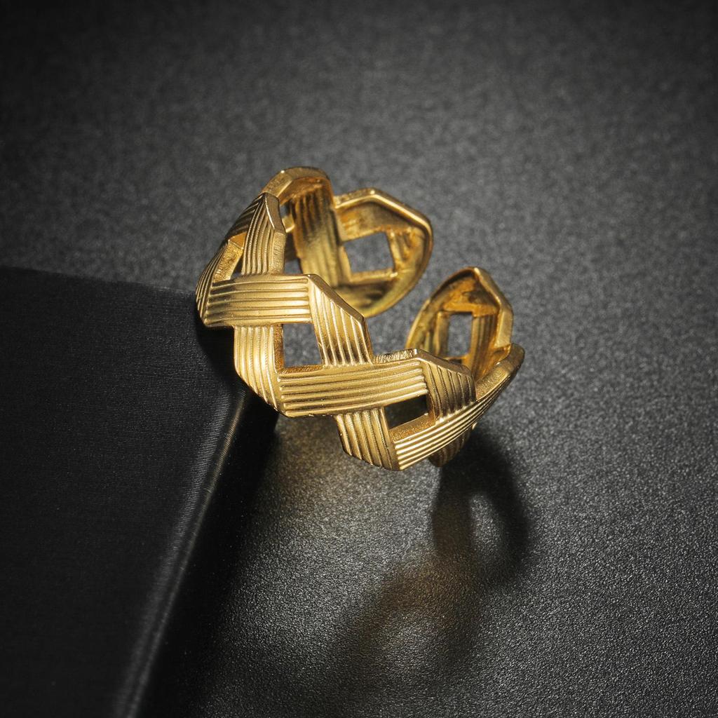 Adjustable Non-Fade Electroplated Couple's Ring