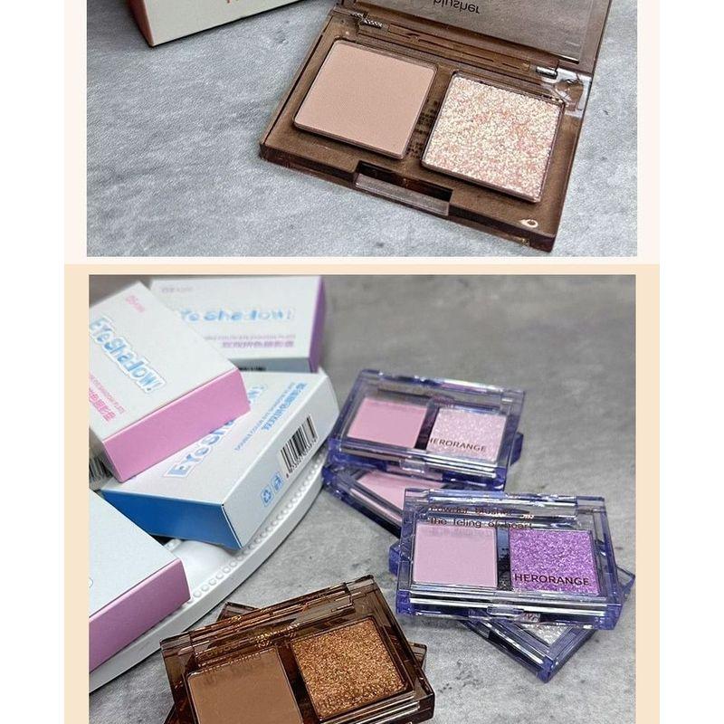 HERORANGE - Double Color Eyeshadow Palette - 3 Colors