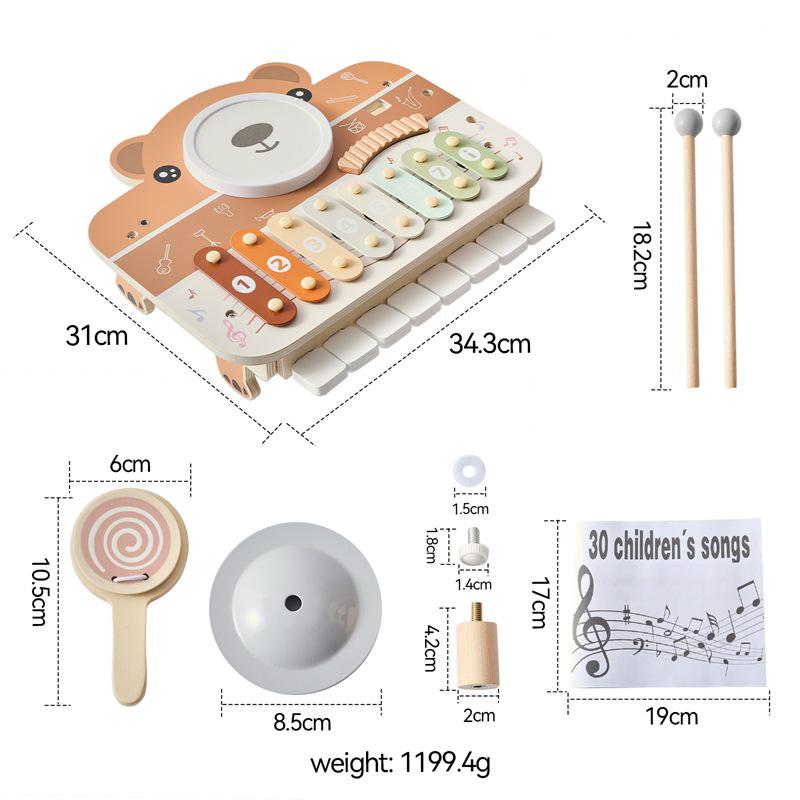 

Трансграничный Деревянный Мишка Пианино Глокеншпиль - Игрушка для Раннего Развития для Малышей
