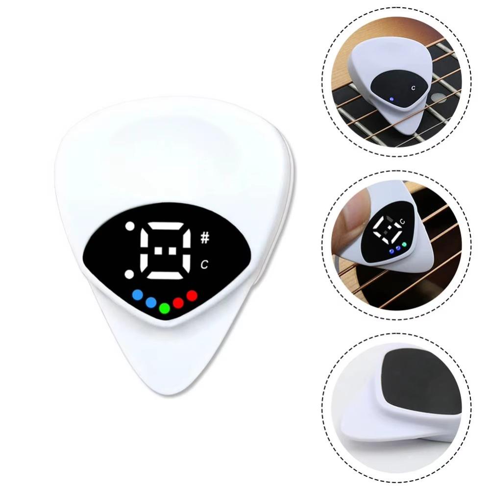 Small Multi-function Tuner ABS Acoustic Guitar Tuner New Guitar Pick & Tuner Combo