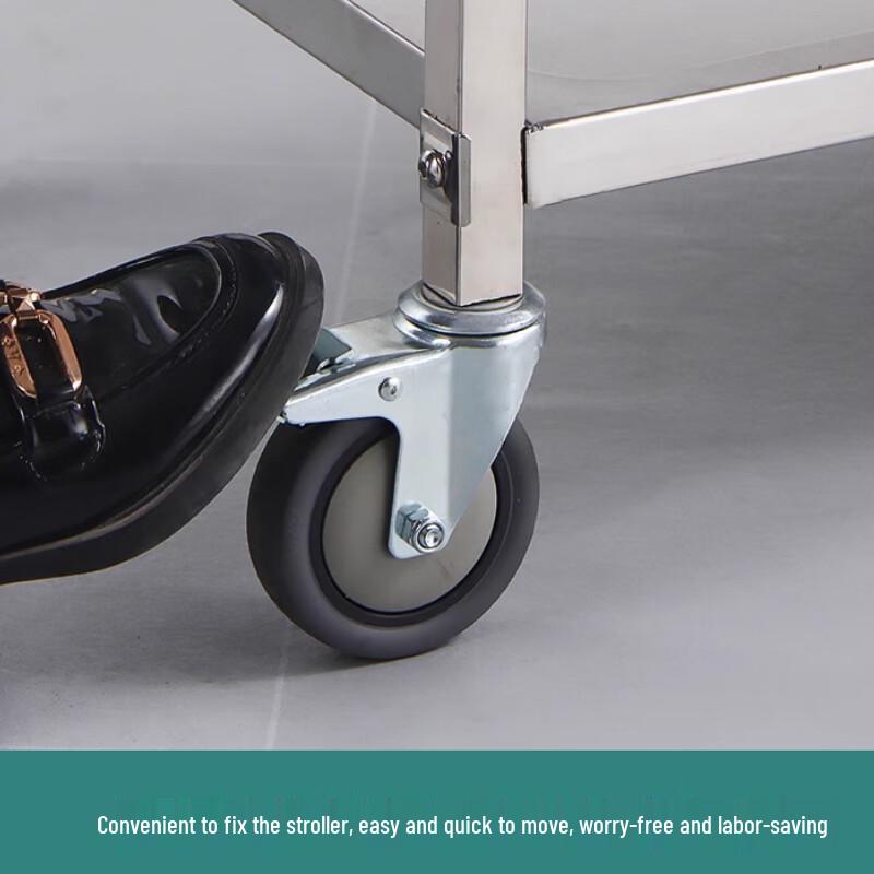 Yingbai Commercial Stainless Steel 2-Tier Serving Cart