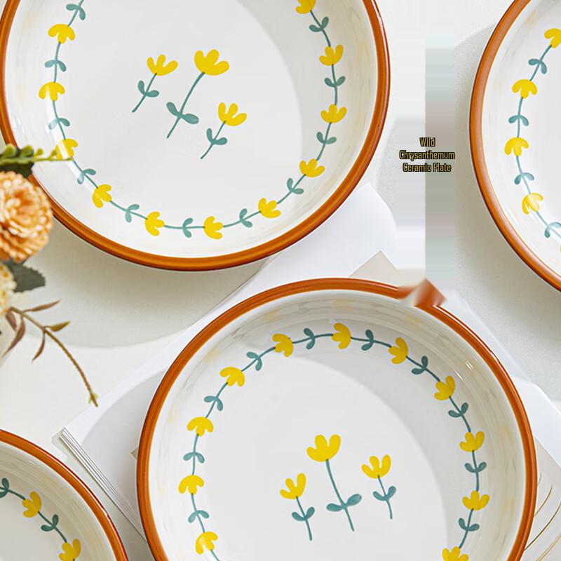 Peierson Nordic Underglaze Ceramic Dinner Plates