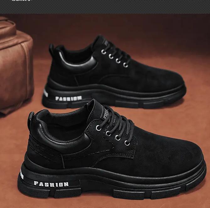 

Ботинки Martin мужские зимние бархатные теплые хлопковые ботинки со встроенным мехом зимние сапоги водонепроницаемые и нескользящие низкие сапоги из ревеня 44