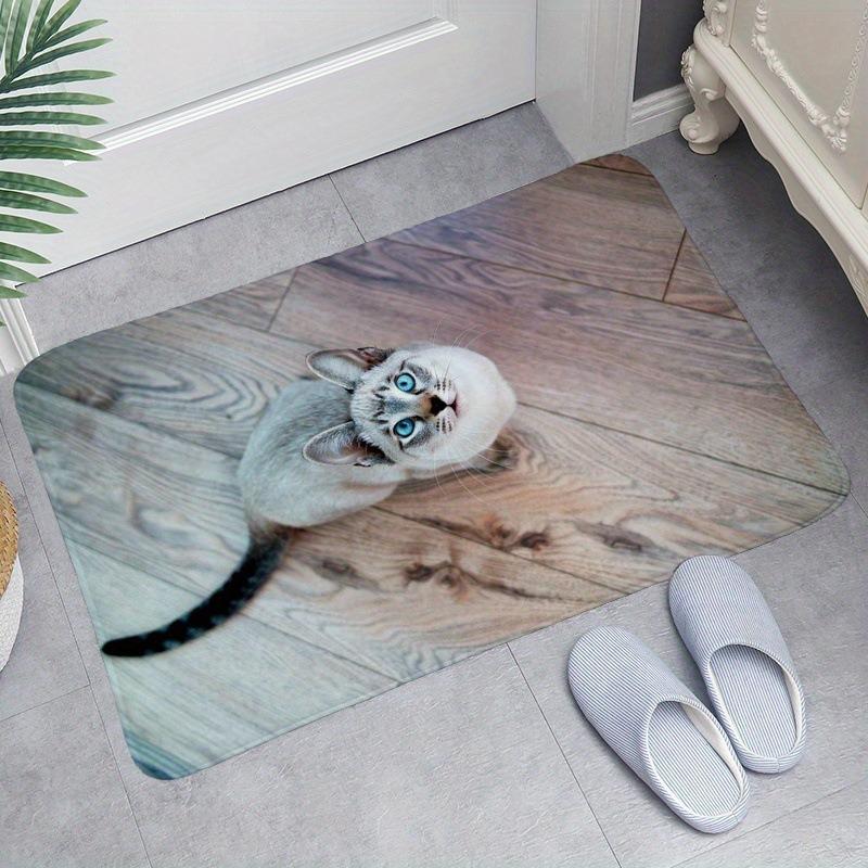 

Black Cat Doormat Pet Lovers Home Decor Non Slip Absorbent Entrance Mat Funny Animal Pattern Floor Mat Washable Rug 50X80cm