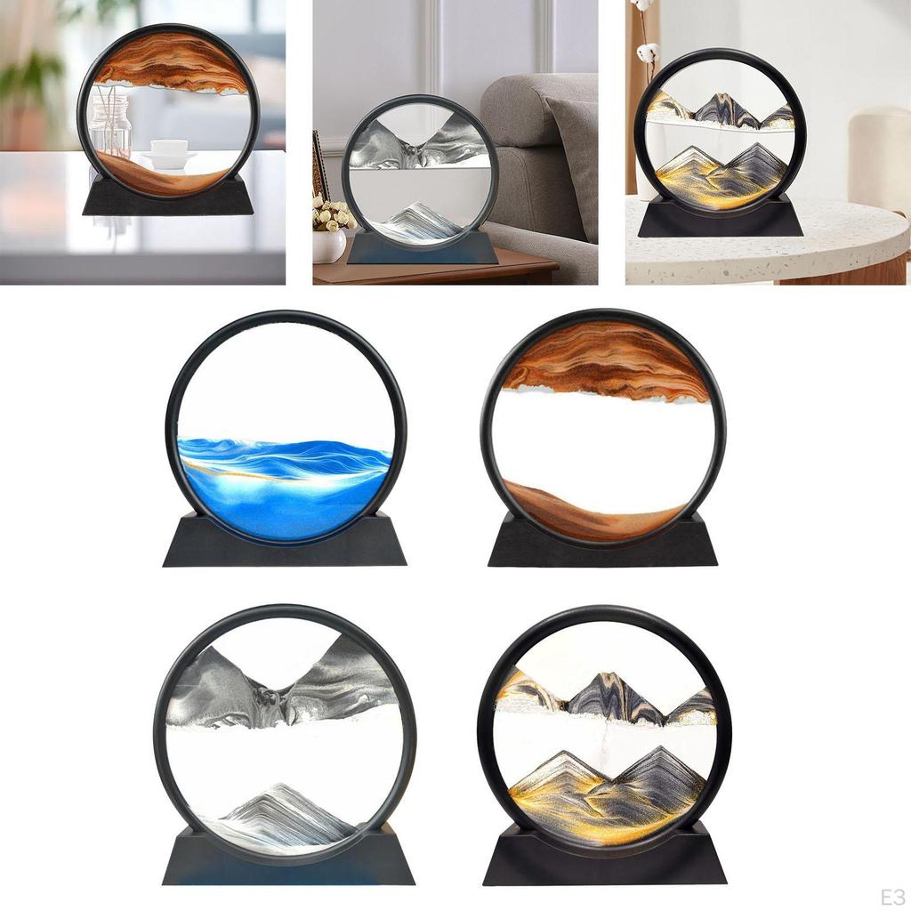 Kunstbild Dynamischer Sand Sandlandschaften Dekorative Anzeige Fließender Rahmen für Schlafzimmer, Bars,