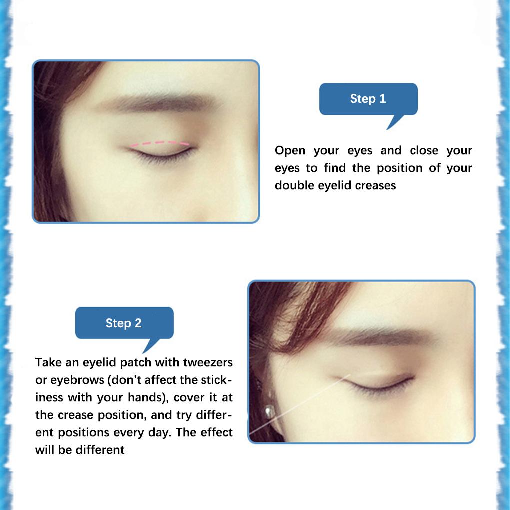 600Pcs One-time Invisible Eyelid Stickers Eye Strips Long Lasting Double Fold Tape Mini Transparent Sing-use Beauty Tools