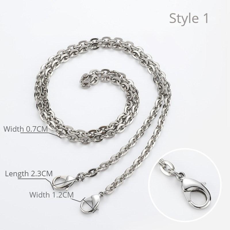 

Silver Bag Chain Transformation Accessories Bag Straps Replacement Underarm Crossbody Shoulder Strap Metal Armpit Bag Chains 40CM