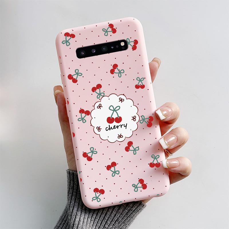 For Samsung S10 5G Case Cute Cartoon Soft Silicone Matte Slim Protective Phone Cover For Samsung Galaxy S10 5G G977N Case Coque