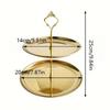 2/3 Layer Stainless Steel Fruit Stand Easy to Use Dessert Display Holder Cake Dessert Tray  Kitchen
