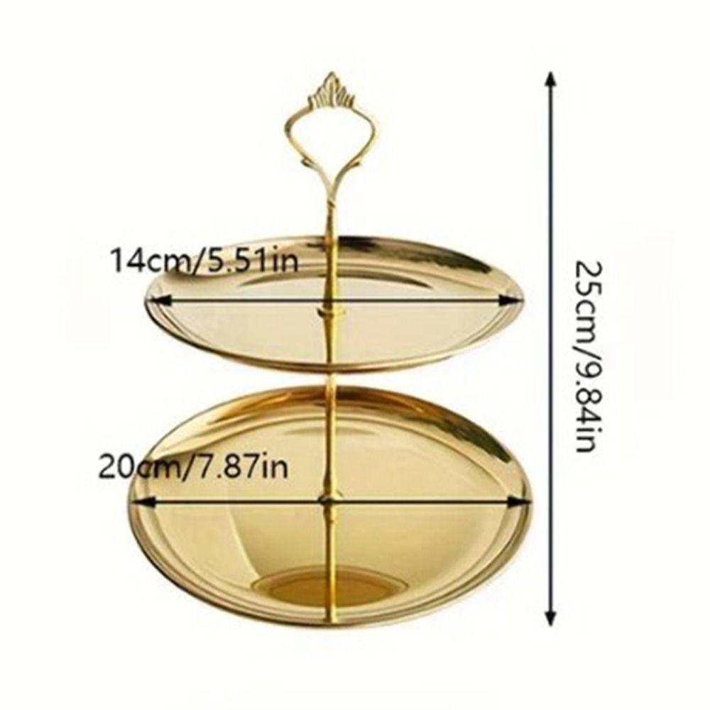 2/3 Layer Stainless Steel Fruit Stand Easy to Use Dessert Display Holder Cake Dessert Tray  Kitchen