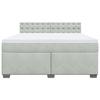 Maison Exclusive - Sommier à lattes de lit et matelas Gris clair 180x200cm Velours