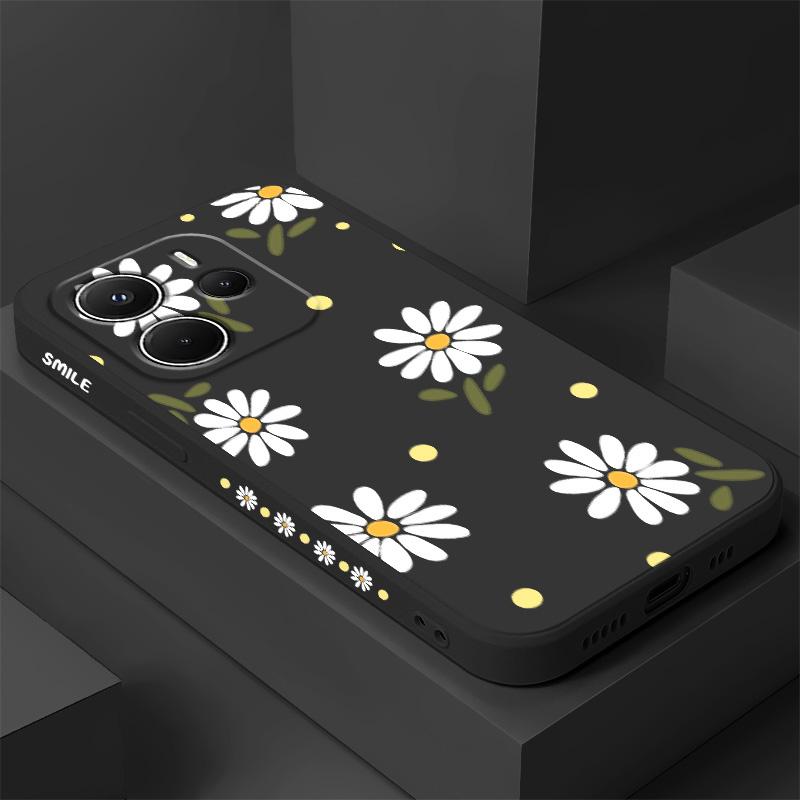 Elegant Daisy Phone Case For Xiaomi Redmi Note 14 13 12 12S 11 11S 10 10S 9 9S 15 14C Pro Plus 4G 5G Liquid Silicone Cover