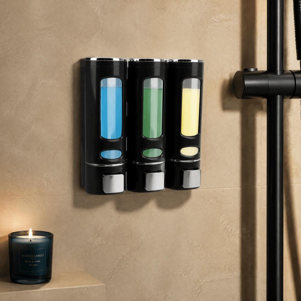 White Black Shampoo Dispenser Plastic Body Wash Dispenser Convenient Soap Dispenser Home Hotel