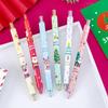 Creative Christmas Cartoon Click Gel Pen - Black Ink Signature Pen for Students