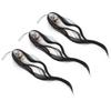 3 Pack Hanging Halloween Ghosts Decorations Glowing Eyes Long Hair Skeleton Scary Decor for Party Outdoors