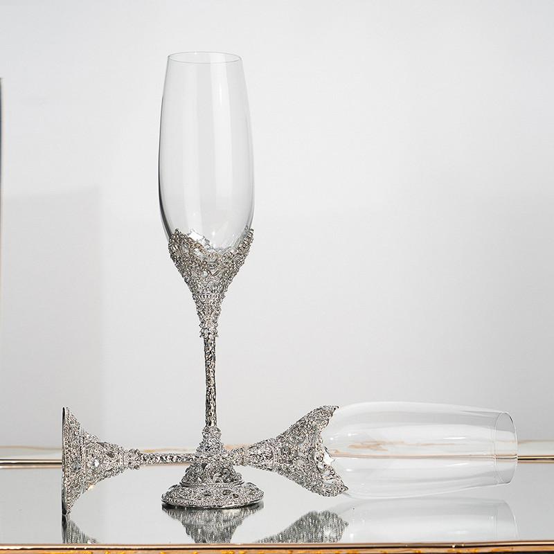 Wedding Champagne Flutes Gift Gold Toasting Glasses Set for Bride and Groom Bride and Groom Glasses Wedding Toast Cup