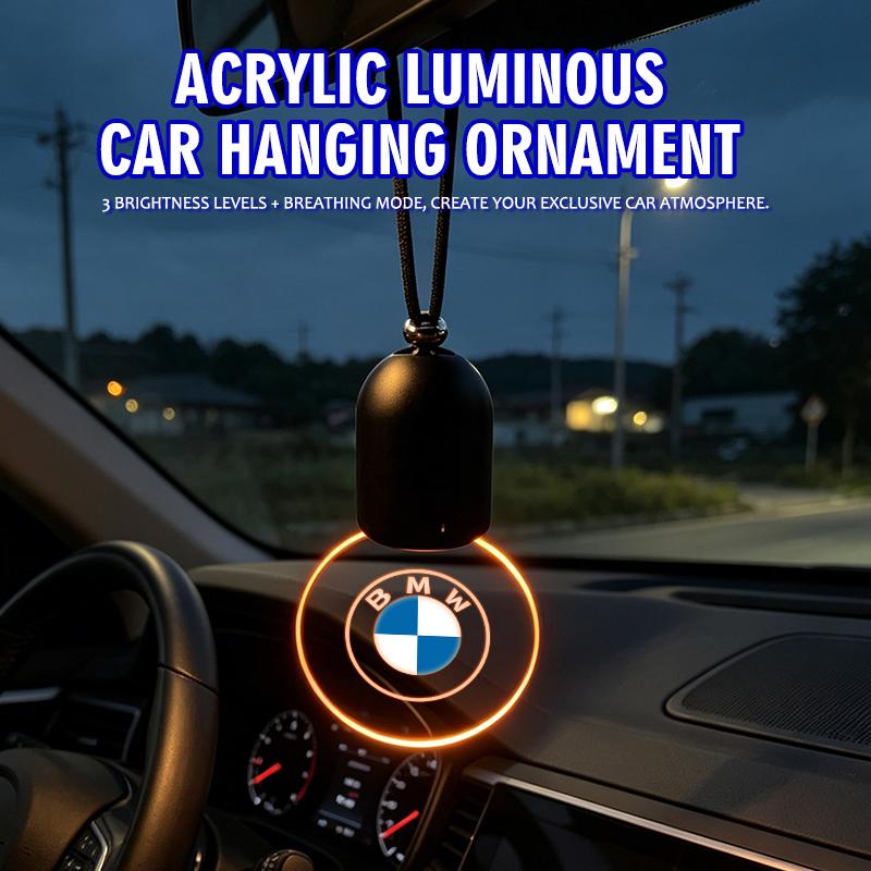 MXUI1 Luminous Acrylic Pendant Car Decor Rear View Mirror Accessories For BMW Performance M E87 E30 E46 E28 F35 G20 E93 F20 X3 X