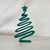 Christmas Tree Ornaments 3D Printed Spiral Christmas Tree Figurine Hoiliday Tabletop Decoration for Winter Mantel Shelf