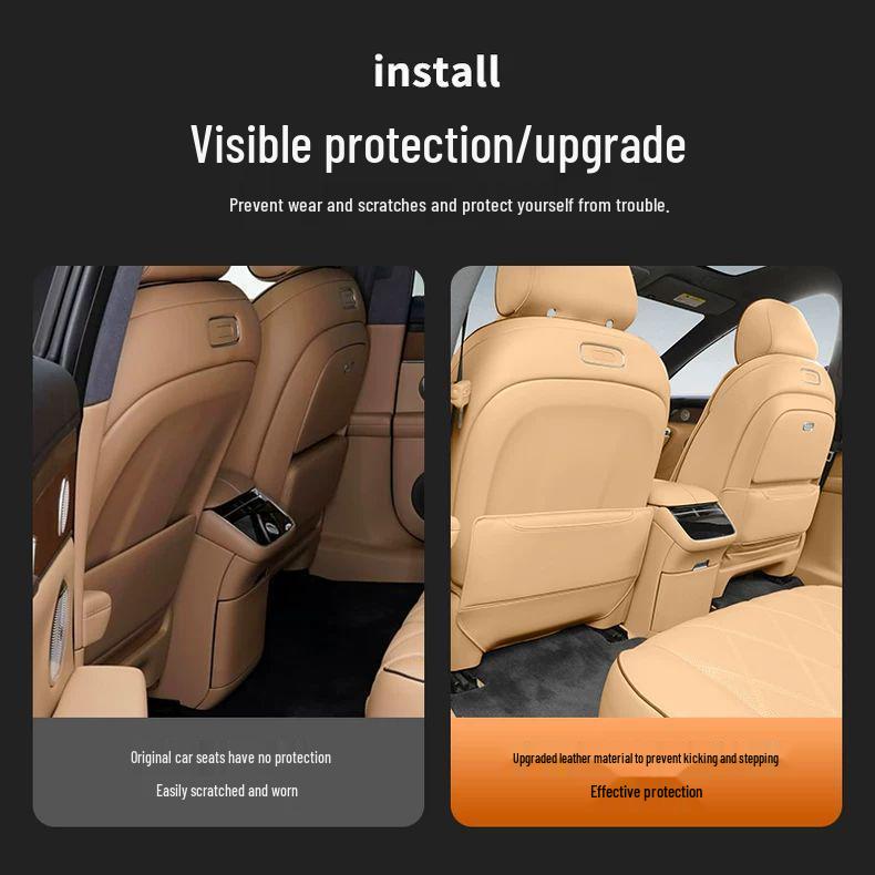 S9 Passenger Side Anti-Kick & Anti-Dirt Mat, Nappa Leather Zero-Gravity Rear Seat Protector