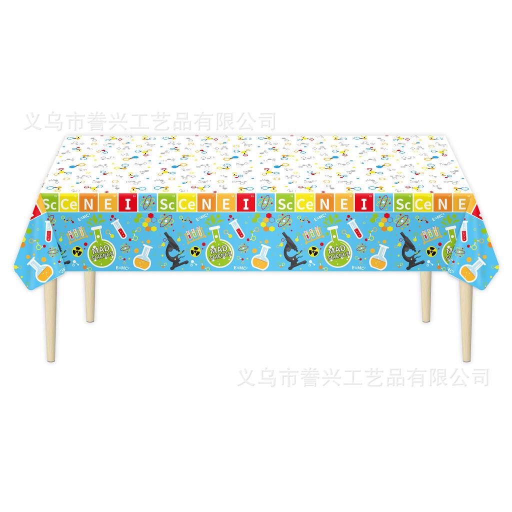 Spot Pe Holiday Party Tablecloth Guitar Building Block Valentine'S Day Disposable Tablecloth Decoration Waterproof And Oil-Proof